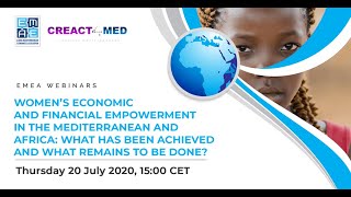 EMEA webinar “Women’s Economic and Financial Empowerment in the Mediterranean and Africa”