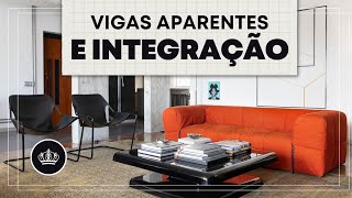 Apartamento MODERNO com ESTRUTURA APARENTE e INTEGRAÇÃO TOTAL