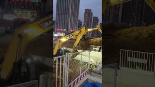 Construction site of Sany 215 excavator