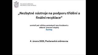 Havelka   zelené zadávání + dotační podpora recyklace, seminář sněmovna 4 2 2020