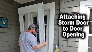 Attaching Emco 400 Series Storm Door to Opening | The Fixer Clips