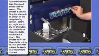 Flushing your garment printer the DTG Kiosk pt 3