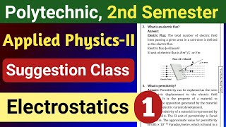 Electrostatics (Part-1) | Applied Physics-II Suggestion | 2nd Semester Polytechnic | NatiTute