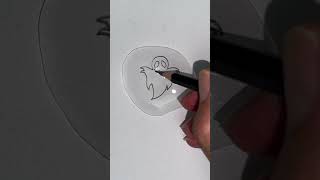 Draw Halloween Ghost but why the water #kids #ghost #easydrawing #water #kidsvideo is