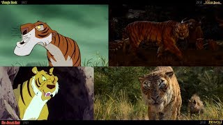 Mowgli (2018)/The Jungle Book (1967/1989/2016): side-by-side comparison