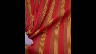 Stripe Red & Brown Pure Cotton 78 GSM Handwoven Fabric