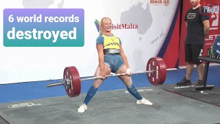 63KG Alba Bostrom JUNIOR World Record destroyed and World Champion #powerlifting #squat #bench #ipf