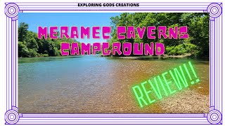 campground review video of Meramec Caverns Natural Campground, Sullivan, MO. Float trips