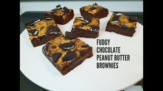 CHOCOLATE PEANUT BUTTER OREO BROWNIES - CookingwithKarma