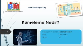 12 - Kümeleme nedir?