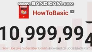 HowToBasic Hitting 11 Million subs/sub count