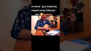 Phulbutte sari (cover song) by foreigner ll German guy sings Nepali song