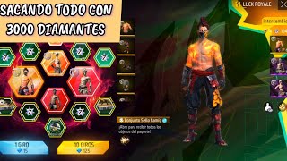 Sacando la nueva ruleta de tokens INCUBADORA YIN YANG con 3000 DIAMANTES en free fire 🥰