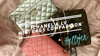 Chanel Mini Reissue, Coco Handle & LV Vanity PM comparison #chanel2020 #louisvuitton #minibags