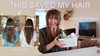 How I got looooong, healthy hair 🧴🤎 Hair oiling routine + Favorite products!