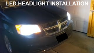 HOW TO REPLACE DODGE CARAVAN 2015 LOW BEAM HEAD LIGHT TO LED