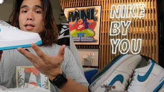 TRIED NIKE BY YOU AT NIKE FORT & UNBOXING OF THE NIKE AIR FORCE 1 SPACE JAM "HARE"