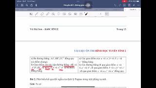 (Hình Học Tuyến Tính 2) Bài 3: Nguyên Tắc Đối Ngẫu