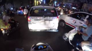 The Lunar NewYear 2017 motorbikes traffic in Saigon (Ho Chi Minh), VietNam