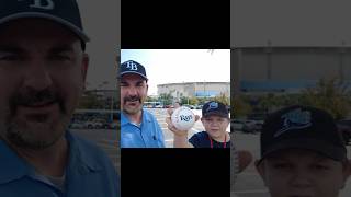 I got a ball. #shorts #mlb #baseball #tampabayrays #tampa #father #majorleaguebaseball #anouncement