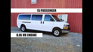 SOLD!!   2019 Chevy Express 15 Passenger, Backup Camera!