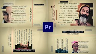 Words on Portrait Slideshow For Premiere Pro