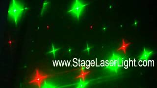 150mW Green & Red Stars CrossDot Stage Laser Light DJ