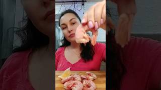 Eating juicy shrimp with lemon 🍋🍤 #mukbang