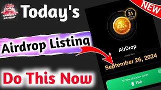 🐹 Kombat listing Date Confirm 🤑 | Hamster Kombat Airdrop 26 September | Do This Now