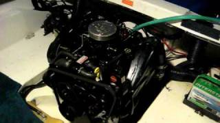 Second startup of overhauled Mercruiser 4.3L Engine