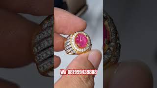 Ruby burma pinkies red ring perak / gemstone / batu permata / jewelry / koleksi cincin