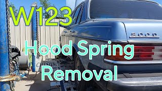 Hood Spring Removal 1985 Mercedes 300D