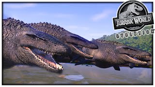 MOSASAUR RIVER! | How Many Mosasaurs Is Too Many Mosasaurs?? | Jurassic World Evolution