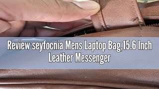 Review seyfocnia Mens Laptop Bag,15.6 Inch Leather Messenger Bag Water Resistant Business Travel Bri