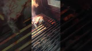 Searing double bone pork chops after sous vide cook