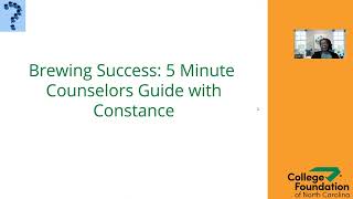 Brewing Success: 5 Minute Counselors Guide with Constance