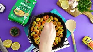 Zesty Garlic Shrimp With Crispy Skillet Gnocchi | Olivieri®