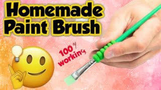 Homemade paint brush / how to make paint brush at home/ painting colour brush/ diy painting brush