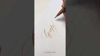 "Cappuccino" Flourished Brush Pen Calligraphy Quote #asmr #brushpenlettering #letteringchallenge