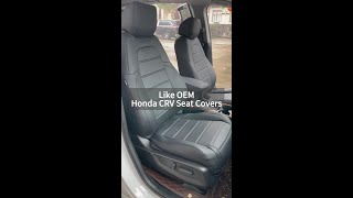 Can you tell the difference? FREESOO Honda CRV Black Seat Covers VS the OEM Seats. #follow #usa