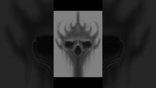 Drawing a DARK FANTASY ABSTRACT skull in Procreate on the iPad Pro #Shorts