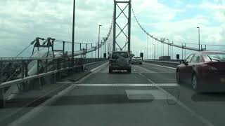 Over the Forth Road Bridge - Scotland UK