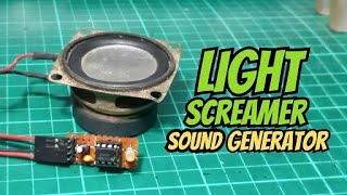 Light Screamer Sound Generator using 555 Timer