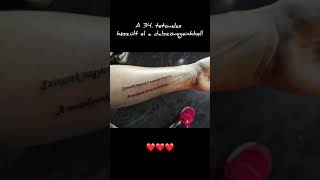 A 34. dalszöveg tetkó 🤩 Szeretés! 😍 #tattoo #art #lyrics #love #song #dnb