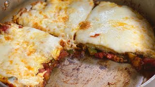 Tomato Skillet with Cheese: قلاية بندورة بالجبنة