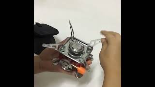 Mini Camping Gas Stove Cookout Folding Butane Burner Backpacking Travel Stove Outdoor Cooking Stove