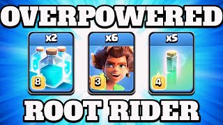 OVERPOWERED CLONE ROOT RIDER ATTACK STRATEGY WITH INVISIBILITY - Clash of Clans Th16 Attack Strategy