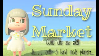 Sunday Market!! design & chatting - BUDDY HARD MODE & chat - Live Stream - ACNH