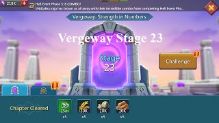 Lords mobile Vergeway Stage 23 | Vergeway Strength In Numbers Stage 23