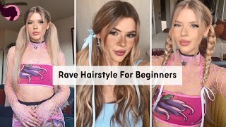 Rave Hairstyle For Beginner Step By Step | Hairstyle